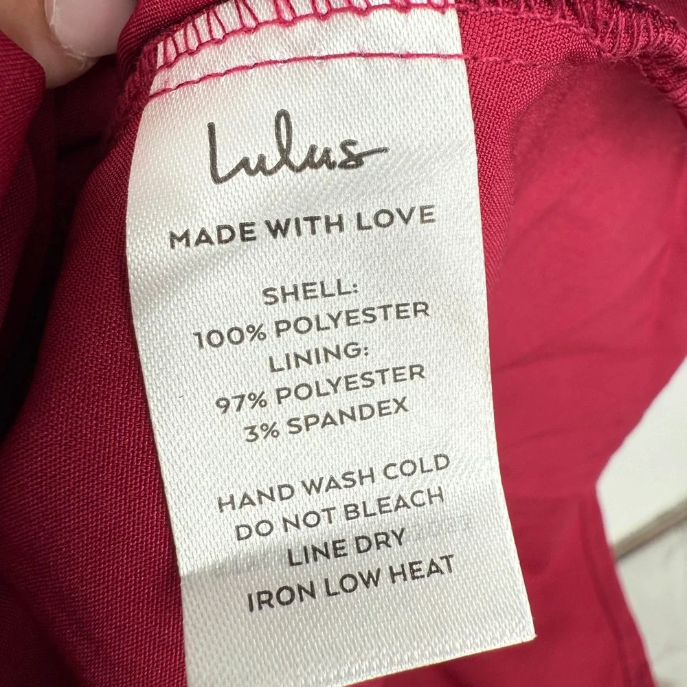 Lulus Delightful Look Magenta Floral Print Bustier‎ Midi Skater Dress Size L - Picture 9 of 14